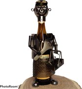 Porte-bouteille de vin en métal Design Art Soudage en acier inoxydable