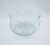 Glazen bloempot/vaas van helder, recycled glas - 10 x Ø 19 cm