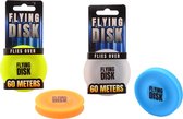 Flying disk | Oranje Blauw Transparant en Geel |  4 stuks