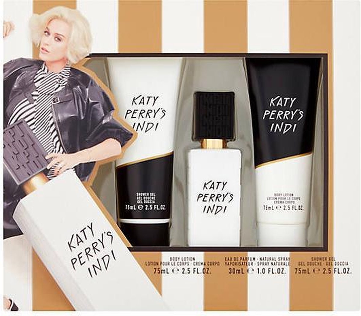 Katy Perry INDI Giftset – 30 ml Eau de Parfum + Shower Gel + Body Lotion – Dames