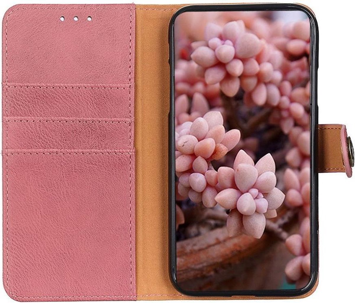 KHAZNEH Xiaomi Redmi 9T Hoesje Portemonnee Book Case Roze