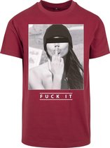 Heren T-Shirt F#?KIT Tee burgundy