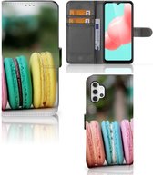 Coque Téléphone Samsung Galaxy A32 5G PU Premium Housse pour Macarons