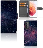 GSM Hoesje Geschikt voor Samsung Galaxy S21 Flip Cover Stars