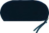 Suède make-up tasje Rai small donkerblauw Gm z