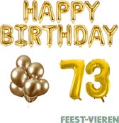 73 jaar Verjaardag Versiering Ballon Pakket Goud