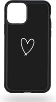 Heart in black Telefoonhoesje - Apple iPhone 12 mini