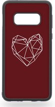 Geometric burgundy heart Telefoonhoesje - Samsung Galaxy S10e