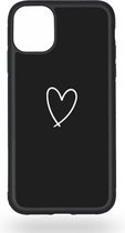 Heart in black Telefoonhoesje - Apple iPhone 11
