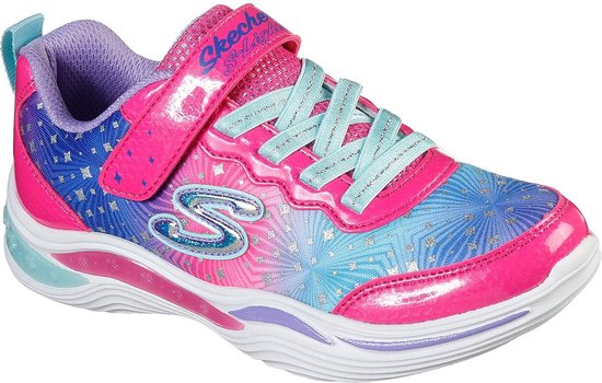 Skechers Sneakers - Maat 27 - Meisjes - roze - blauw - wit | bol.com