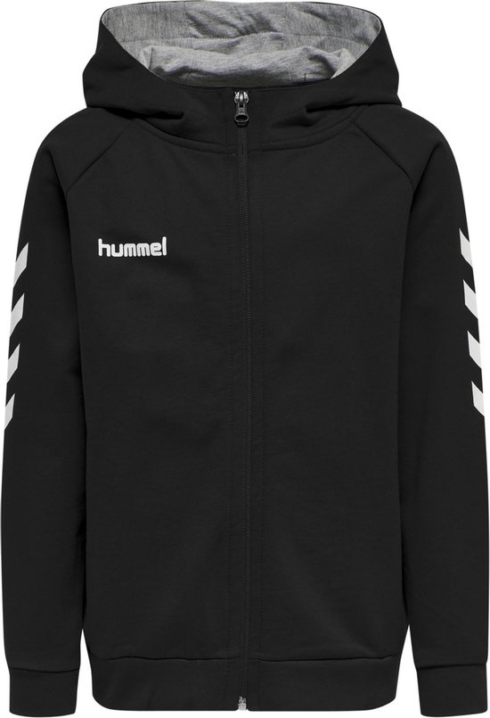 Hummel Hummel Go Cotton Sporttrui - Maat 176  - Unisex - zwart - wit
