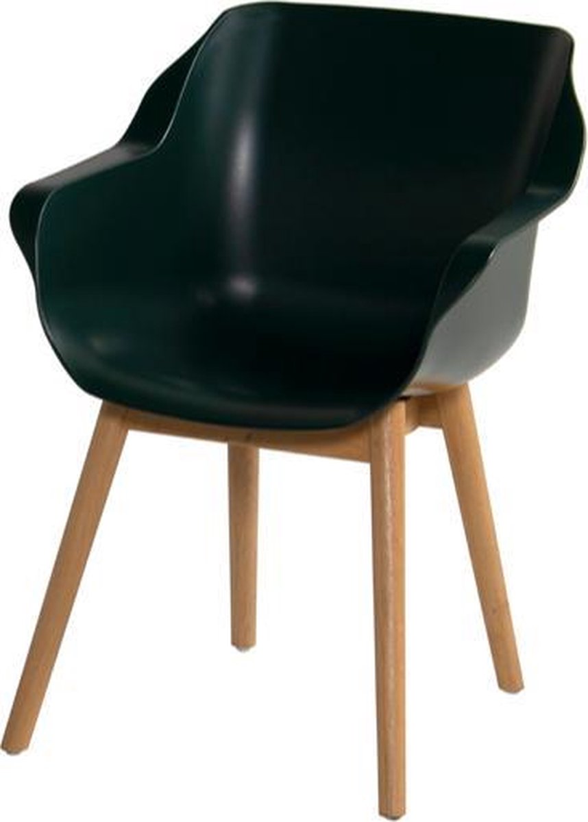Hartman Sophie Studio fauteuil dining - Night Green - pied en teck