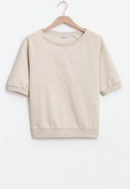 Sissy-Boy - Beige basic sweater met driekwart mouwen