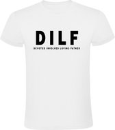 DILF Devoted Involved Loving Father heren t-shirt | Vader | Papa | Liefde | gezin | vaderdag | Wit