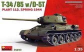 1:35 MiniArt 35293 T-34/85 w/D-5T Plant 112. Spring 1944 Plastic kit