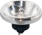 Led Spot AR111 GU10 Fitting - Zwart - 45° - 12W - Dimbaar - 2700K