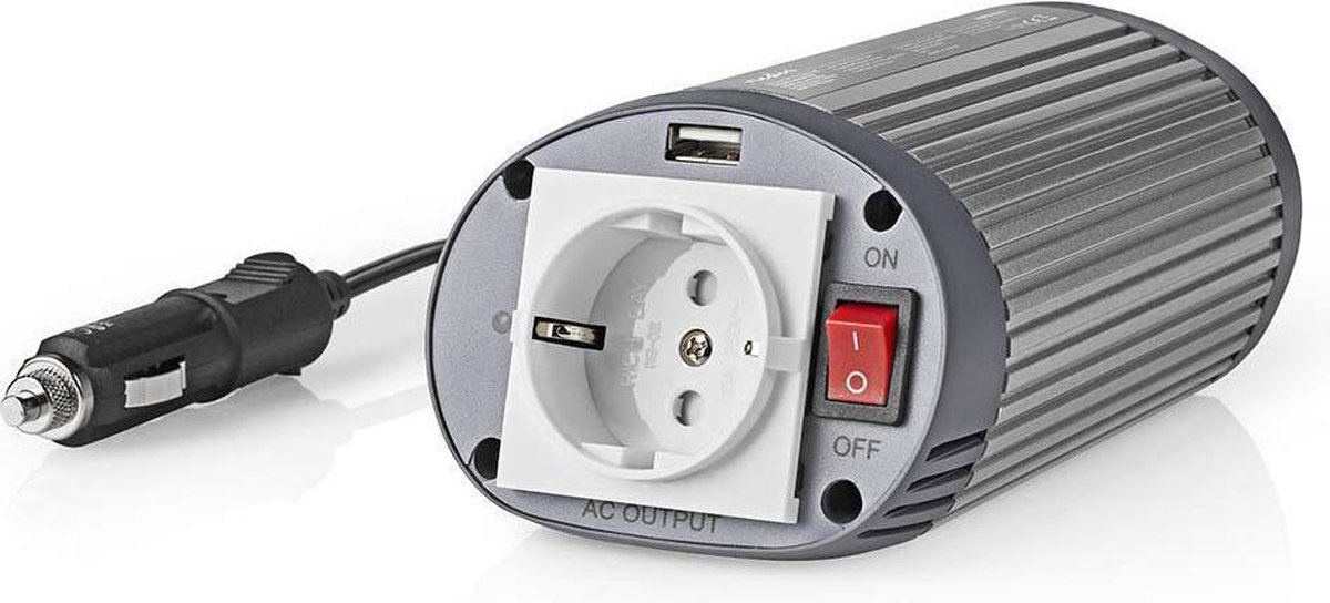 HQ Omvormer auto 12V - 230V stopcontact 150W + USB aansluiting | bol.com