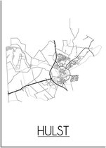 Hulst Plattegrond poster A3 poster (29,7x42cm) - DesignClaudShop