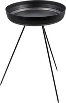 Industriële Bijzettafel Zwart - Coffee Table - Bijzettafel - Tafeltje - Sfeer - Industrieel - Landelijk - Landelijke bijzettafel - Metaal - Zwart - 64 cm hoog