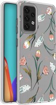 iMoshion Design voor de Samsung Galaxy A52(s) (5G/4G) hoesje - Bloem - Roze / Groen