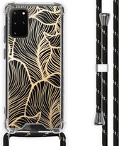 iMoshion Design hoesje met koord voor de Samsung Galaxy S20 Plus - Bladeren - Goud