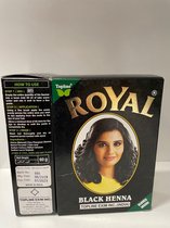 Royal Henna Zwart Haarkleuring - 4 doosjes van 60 gram