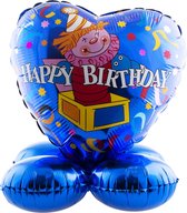 Folieballon HAPPY BIRTHDAY kind blauw - 45 x 30 cm