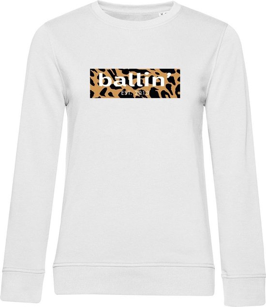 Dames Sweaters met Ballin Est. 2013 Panter Block Sweater Print - Wit - Maat  S | bol.com