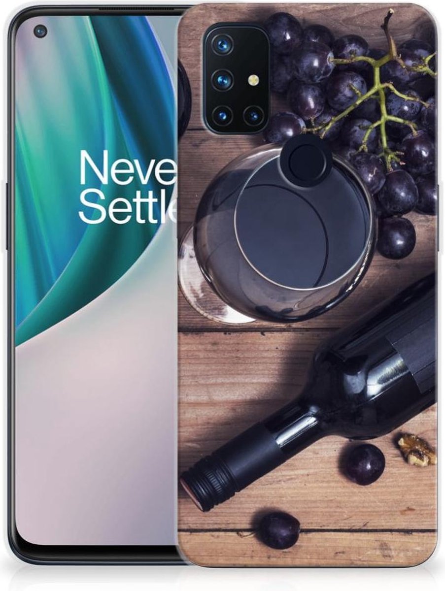 Back Cover voor OnePlus Nord N10 5G Siliconen Case Wijn