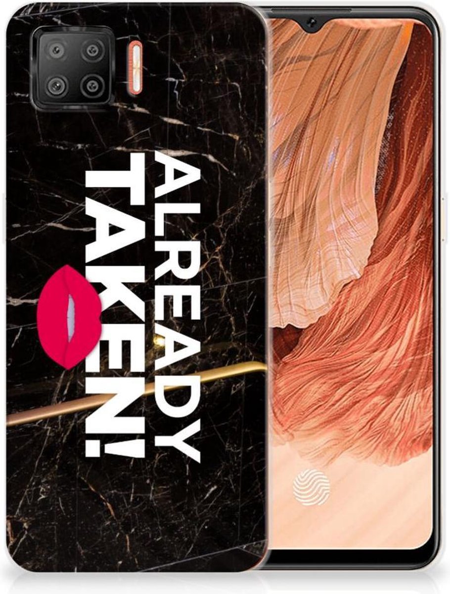 Back Cover voor OPPO A73 4G Siliconen hoesje met naam Already Taken Black