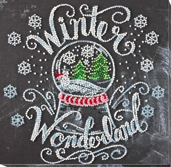 Borduurpakket met Kraaltjes PARELS WINTER WONDERLAND ABRIS ART