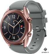 Siliconen Smartwatch bandje - Geschikt voor  Samsung Galaxy Watch 3 41mm siliconen bandje - grijs - Strap-it Horlogeband / Polsband / Armband