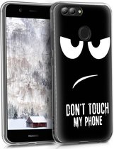 kwmobile telefoonhoesje voor Huawei Nova 2 - Hoesje voor smartphone in wit / zwart - Don't Touch My Phone design