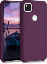 kwmobile telefoonhoesje voor Google Pixel 4a - Hoesje met siliconen coating - Smartphone case in bordeaux-violet