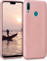 kwmobile telefoonhoesje voor Huawei Y9 (2019) - Hoesje voor smartphone - Back cover in metallic roségoud