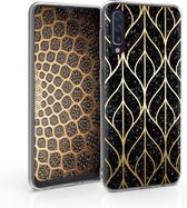 kwmobile telefoonhoesje voor Samsung Galaxy A50 - Hoesje voor smartphone in goud / zwart - Glory Mix design