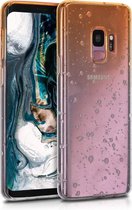 kwmobile hoes voor Samsung Galaxy S9 - backcover voor smartphone - Regendruppels design - geel / transparant