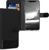 kwmobile telefoonhoesje voor LG G8s ThinQ - Hoesje met pasjeshouder in antraciet / zwart - Case met portemonnee