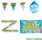 Hoera een jongen | Geboorte jongen versiering pakket