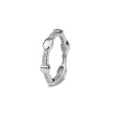 Silventi 943282718-56 Zilveren Ring - Dames - Zirkonia Steentjes - Maat 56 - Rhodium - Zilver