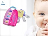 Femur® – Autosleutels Peuter – Sleutelbos Voor Kinderen – Speelgoed Autosleutels – Autosleutels Voor Baby – Leuk Als Kraamcadeau – Babyshower – Sleutels Met Geluid - Met Batterijen