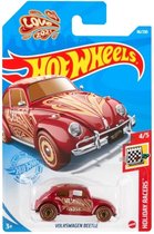 Hot Wheels Auto Holiday Racers Vokswagen Beetle 7 Cm Rood