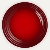 Le Creuset  4 Aardewerken kleine borden in Kersenrood 22cm