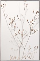 JUNIQE - Poster met kunststof lijst Wild Flower Natural Beige 1 -60x90