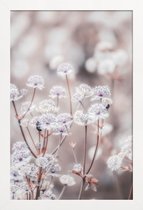 JUNIQE - Poster in houten lijst Wild Flower Pastel 04 -60x90 /Ivoor