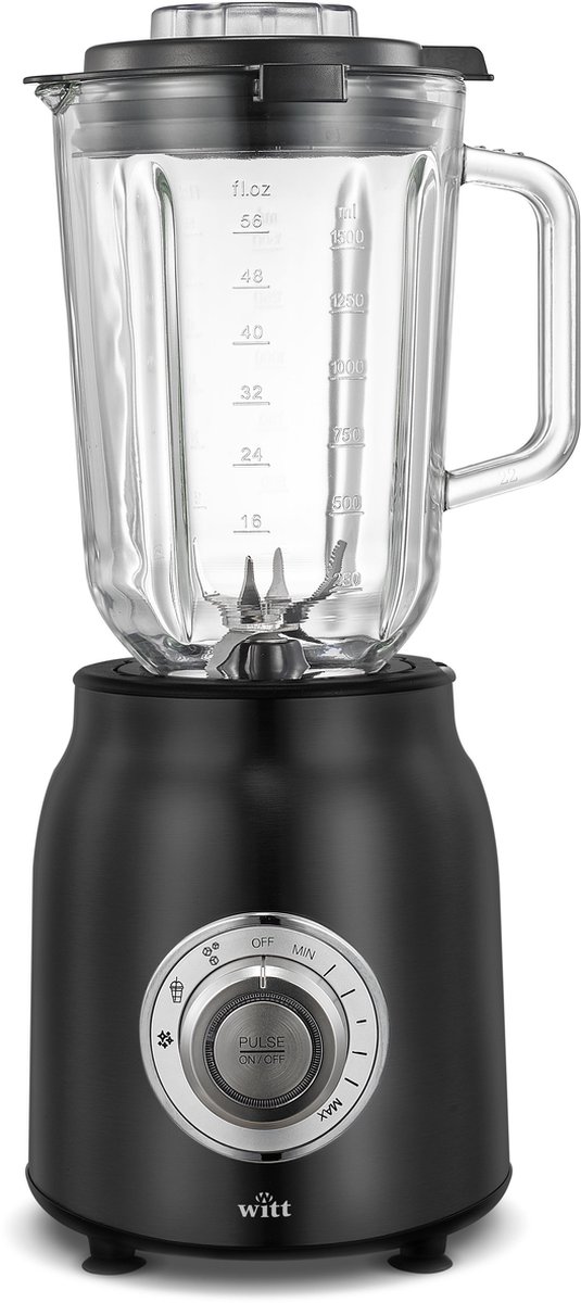 Witt Classic blender - 1.200 Watt - Mat zwarte "soft touch" afwerking