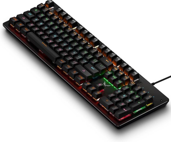 Silver Eagle® Zwart Gaming Toetsenbord – Zwart –Toetsenbord – RGB LED – 104 Toetsen – Met Numpad – Gaming Keyboard – Laptop Toetsenbord – Extern…