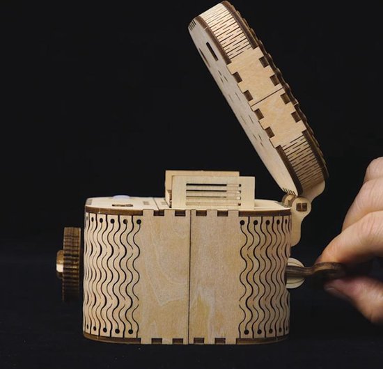 Wood Trick Enigma Chest Lock Puzzle Box Wooden 3D Puzzles for Adults to Build - Engineering DIY Project Mechanical Model Kits for Adults Wooden Models