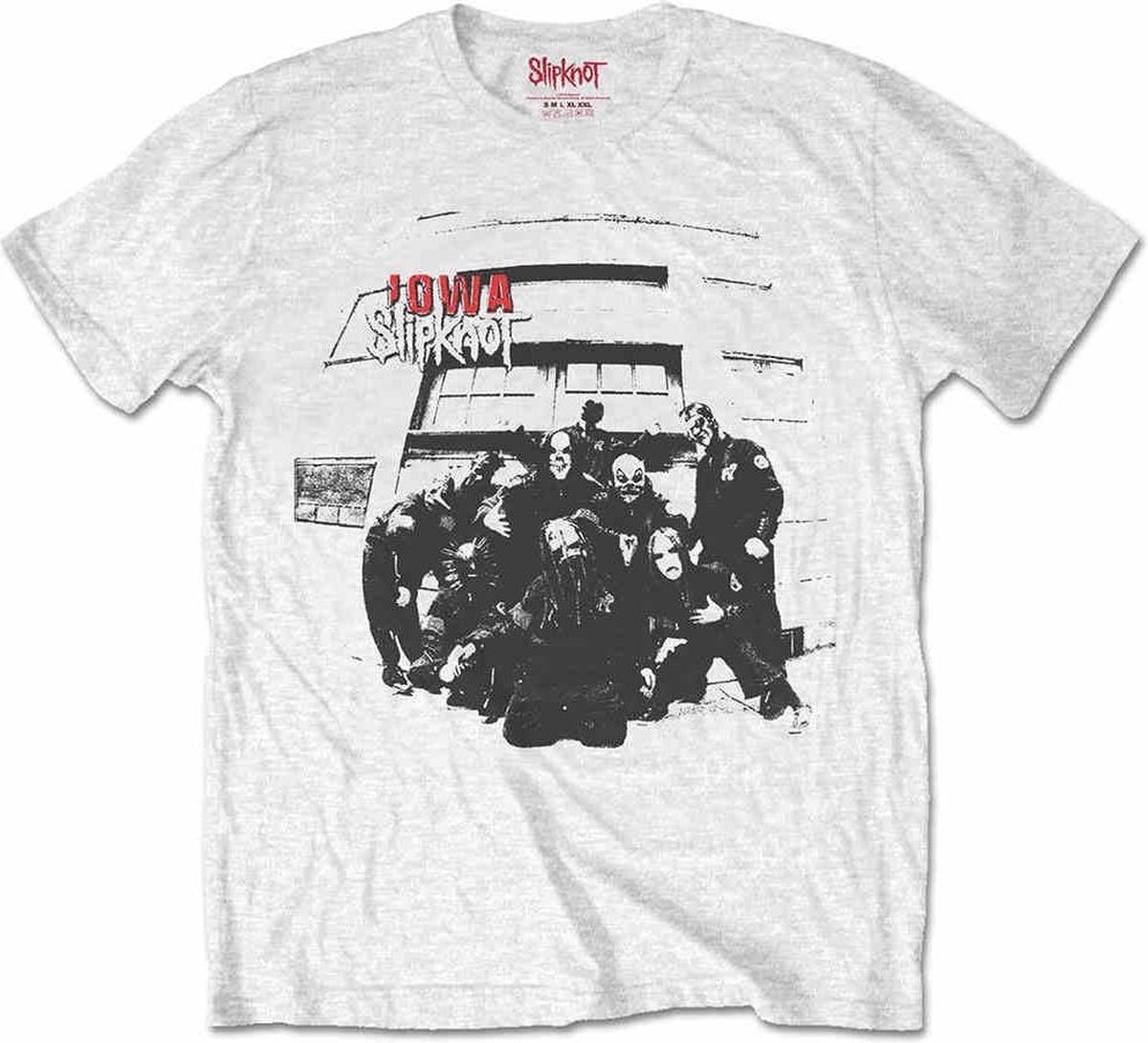 Slipknot - Iowa Track List Heren Tshirt - M - Wit