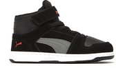 Puma Rebound Layup Suède Sneakers Zwart/Grijs Kinderen - Maat 21